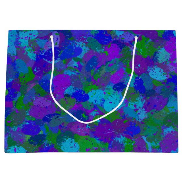 Peacock Color Large Gift Bag (Front)