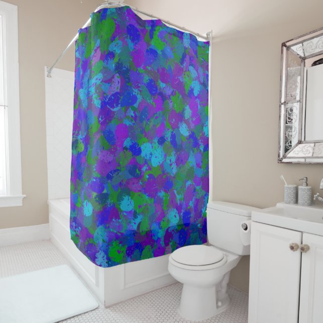Peacock Color Shower Curtain (In Situ)