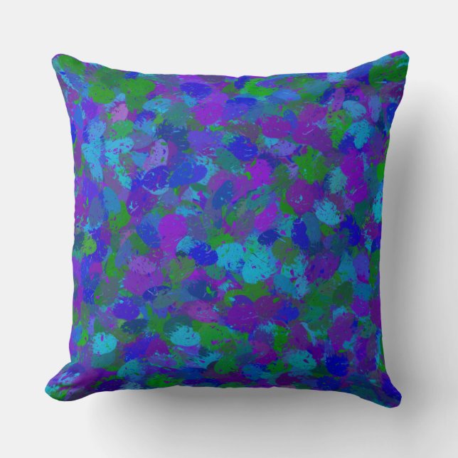 Peacock Color Splashes 4755 Throw Pillow (Front)