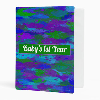 Peacock Color Splashes Mini Binder