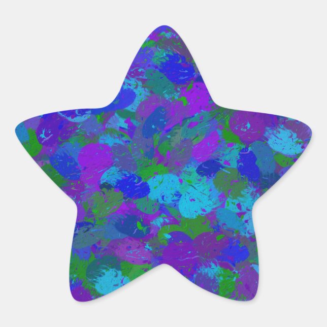 Peacock Color Star Sticker (Front)