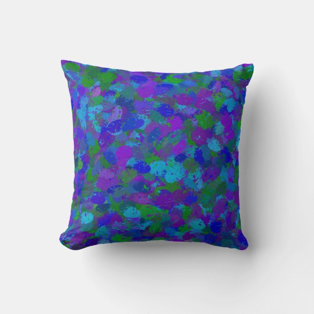 Peacock Color Throw Pillow (Front)