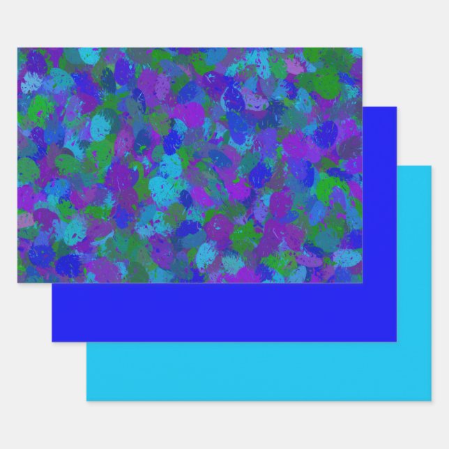 Peacock Color  Wrapping Paper Sheets (Set)