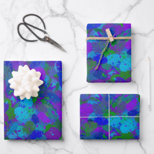 Peacock Color Wrapping Paper Sheets