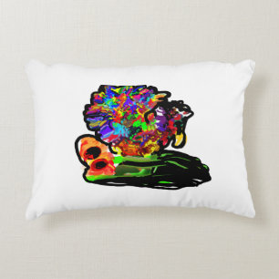 Peacock colorful accent pillow