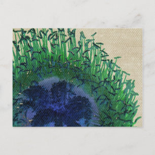 Peacock Colors Flower Card