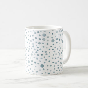 Peacock Confetti Watercolor Dots Classic Mug