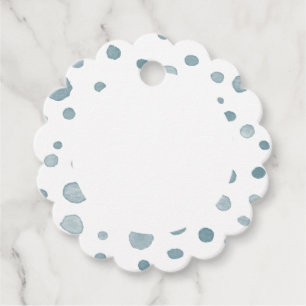 Peacock Confetti Watercolor Dots Favor Tags