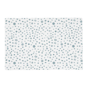 Peacock Confetti Watercolor Dots Paper Placemats