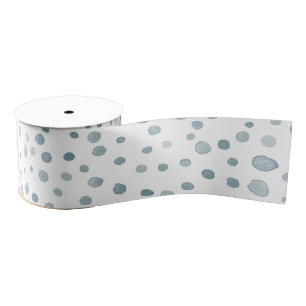Peacock Confetti Watercolor Dots Ribbon