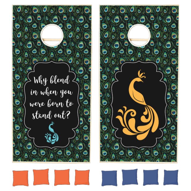 Peacock Cornhole Set (Set)