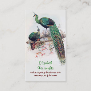 peacock couple business card