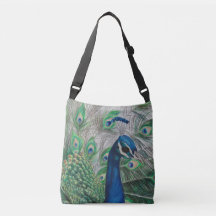Peacock Crossbody Tote Bag