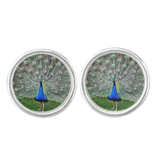 Peacock Cufflinks (Front)