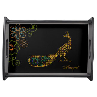 Peacock Custom Serving Tray