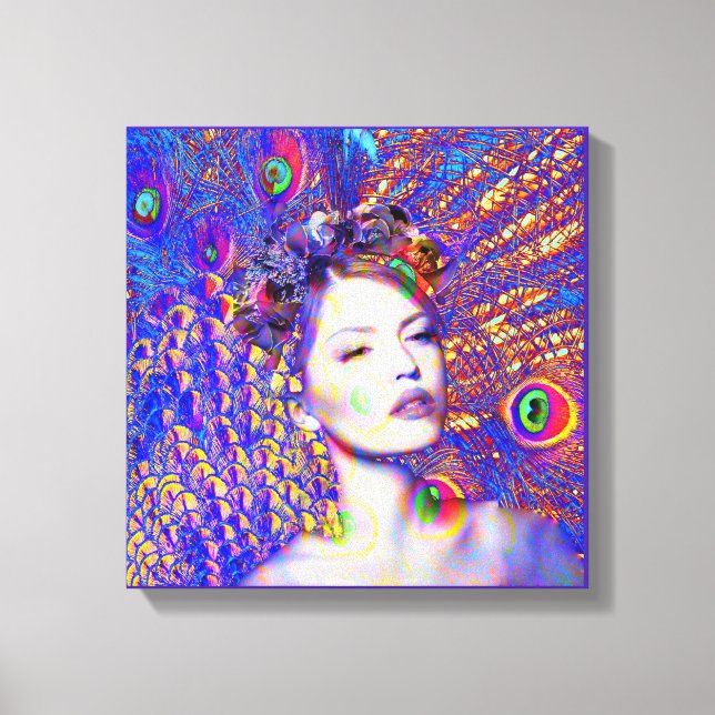 Peacock Dance Canvas Print (Front)