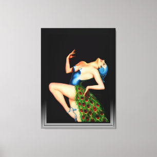 Peacock Dancer by Earle Kulp Bergey Canvas Print
