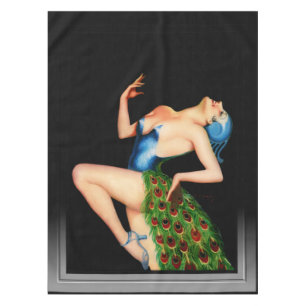 Peacock Dancer by Earle Kulp Bergey Tablecloth