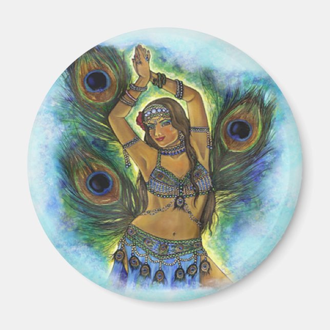 Peacock Dancer Magnet (Front)