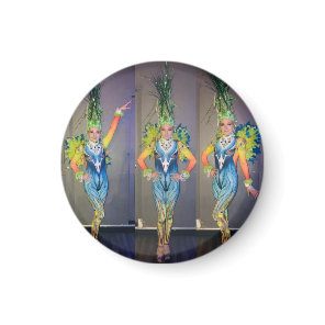 peacock dancer showgirl  T-Shirt Throw Pillow Magnet