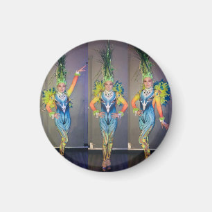 peacock dancer showgirl T-Shirt Throw Pillow Magnet