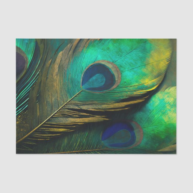 PEACOCK decoupage paper (Front)