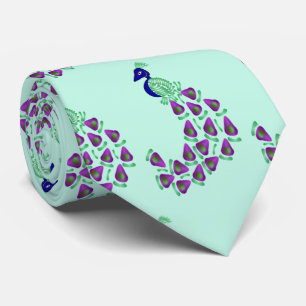 Peacock Design Neck Tie