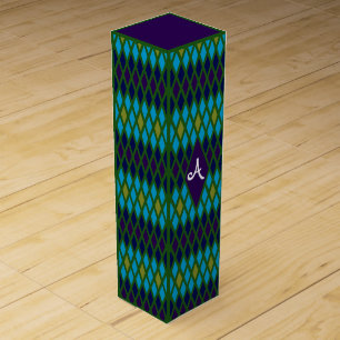 Peacock Diamond Monogram Wine Box