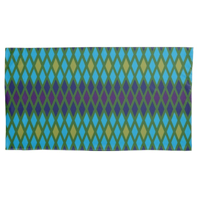 Peacock Diamond Pillow Case (Front)