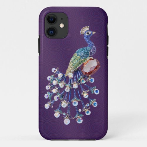 Peacock Digital Jewels Purple iPhone 5 Case
