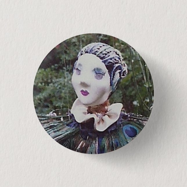 Peacock doll button (Front)