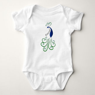 Peacock Drawing Baby Bodysuit