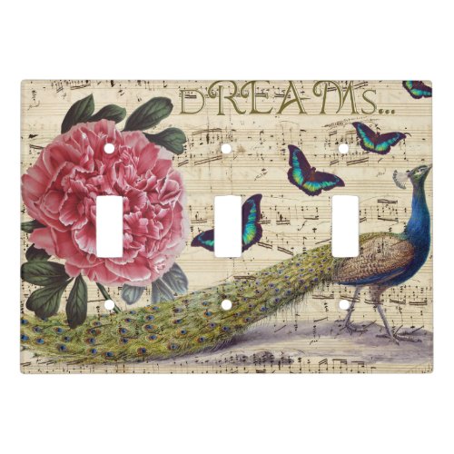 Peacock Dreams Light Switch Cover