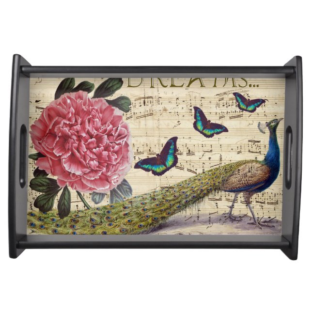 Peacock Dreams Serving Tray (Front)
