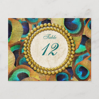 Peacock Dreams Table Number