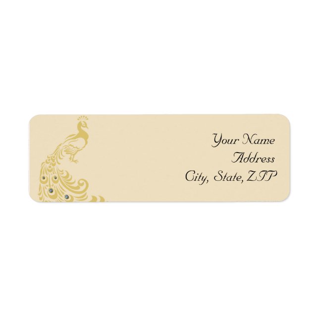 Peacock Elegance Art Deco Flair Label (Front)