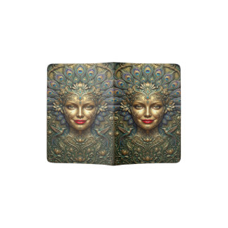 Peacock Elegance – Decorative Fantasy Portrait Passport Holder