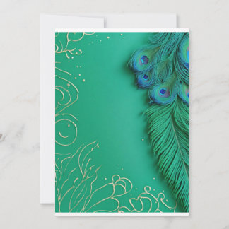 Peacock Elegance Unveiled Invitation