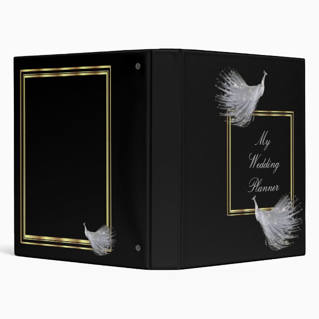 Peacock Elegance Wedding Planner Binder (Background)