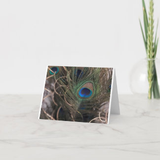 Peacock Elegance Wooden Jewelry Keepsake Box Thank You Card