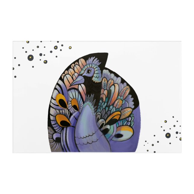 peacock elegant acrylic print (Front)