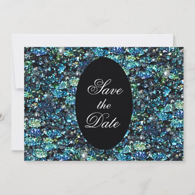 Peacock Elegant Modern Wedding / House-of-Grosch Save The Date (Front)