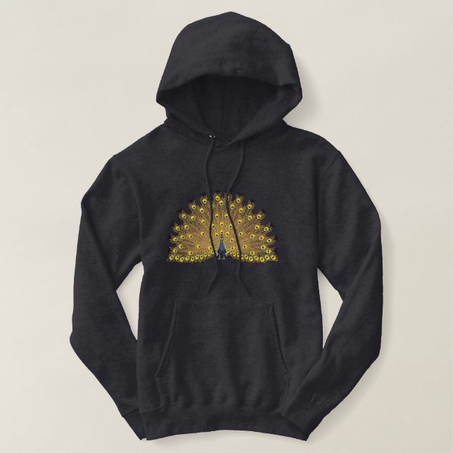 Peacock Embroidered Hoodie (Design Front)