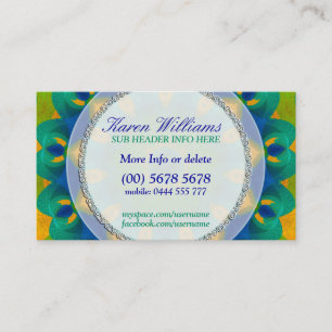Peacock Energy New Age Holistic Business Card