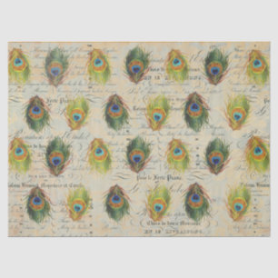 Peacock Ephemera Complimentary Decoupage Paper