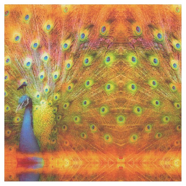 Peacock Fabric (Close Up)