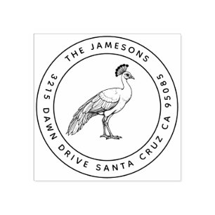 Peacock Family Stamp – Regal Radiance