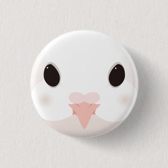 Peacock-Fantail pigeon Pinback Button (Front)