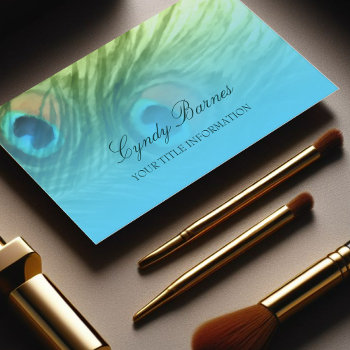 Peacock Fantasy Business Card Set 1105 by TailoredType at Zazzle