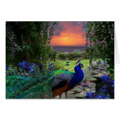 Peacock Fantasy Paradise Nature Landscape (Front Horizontal)
